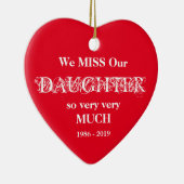 Gepersonaliseerd geheugen voor Kerstmis Keramisch Ornament (Rechts)