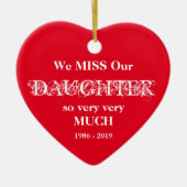 Gepersonaliseerd geheugen voor Kerstmis Keramisch Ornament (Voorkant)