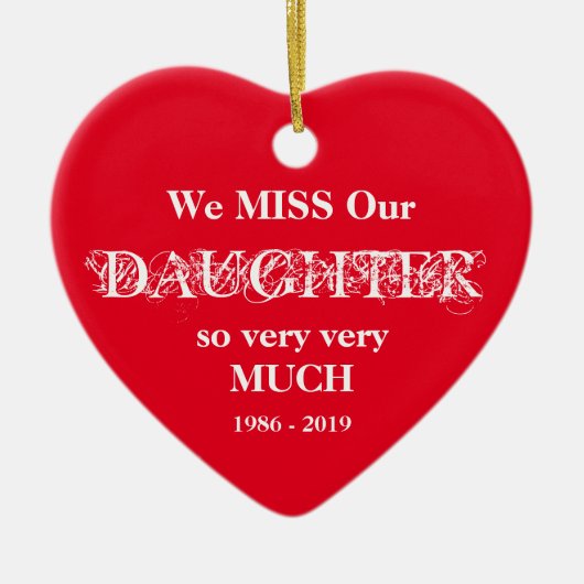 Gepersonaliseerd geheugen voor Kerstmis Keramisch Ornament (Voorkant)