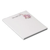 Gepersonaliseerd geïllustreerd Albino Axolotl Notitieblok (Schuin)