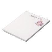 Gepersonaliseerd geïllustreerd Albino Axolotl Notitieblok (Linkerzijde)