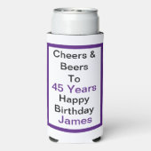 Gepersonaliseerd gejuich en bier seltzer blikjeskoeler (Seltzer Achterkant)