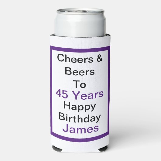 Gepersonaliseerd gejuich en bier seltzer blikjeskoeler (Seltzer Achterkant)