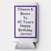 Gepersonaliseerd gejuich en bier seltzer blikjeskoeler (Achterkant)