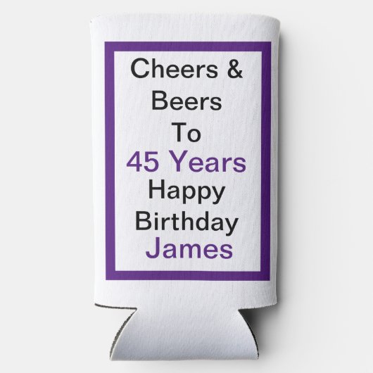 Gepersonaliseerd gejuich en bier seltzer blikjeskoeler (Achterkant)