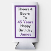 Gepersonaliseerd gejuich en bier seltzer blikjeskoeler (Voorkant)