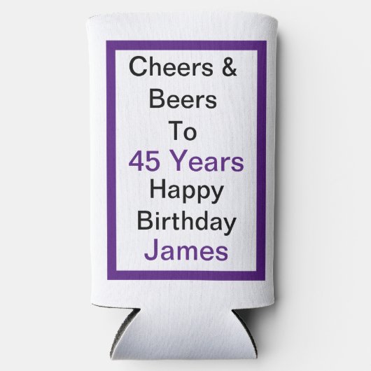 Gepersonaliseerd gejuich en bier seltzer blikjeskoeler (Voorkant)