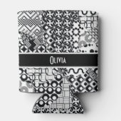 Gepersonaliseerd, Gek Zwart & Wit Patroon 7 Blikjeskoeler (Achterkant)