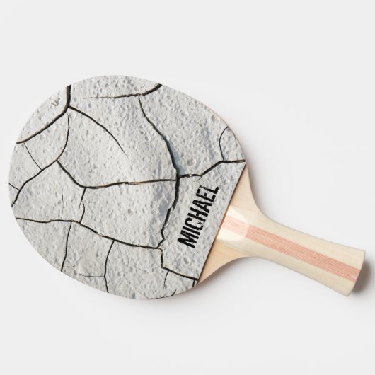 Gepersonaliseerd - Gekraakte aarde vuile wolk text Tafeltennisbatje (Zijkant)