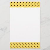 Gepersonaliseerd gele en zwarte-poolpuntenpatroon briefpapier (Voorkant)