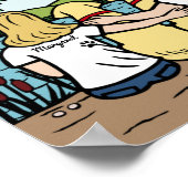 Gepersonaliseerd gele labrador Family Blonde Long Poster (Hoek)