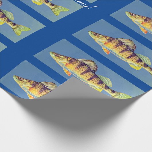 Gepersonaliseerd "Gele Perch"-opvulpapier Cadeaupapier (Hoek)