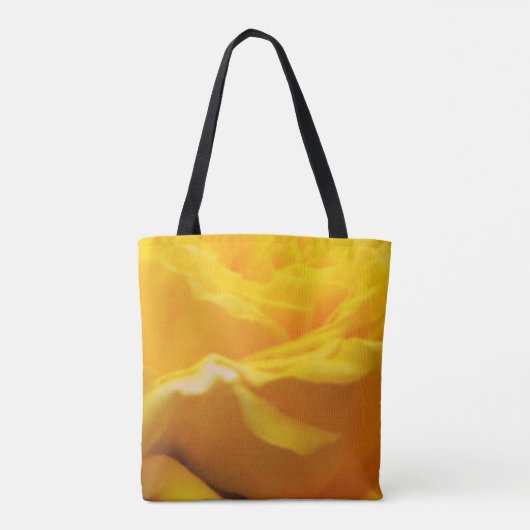 Gepersonaliseerd gele rozenbloesem tote bag (Achterkant)