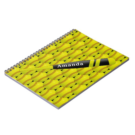 Gepersonaliseerd gele softwarepatroon notitieboek (Linkerzijde)