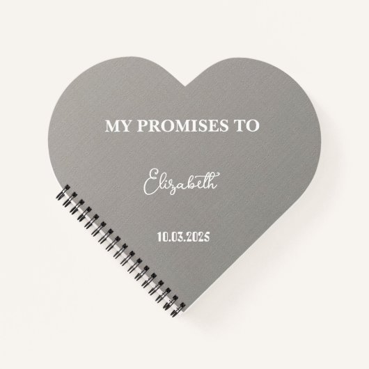 Gepersonaliseerd gelofte boek in de vorm van een h (Voorkant)