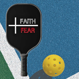 Gepersonaliseerd geloof boven angst Christelijk kr Pickleball Paddle