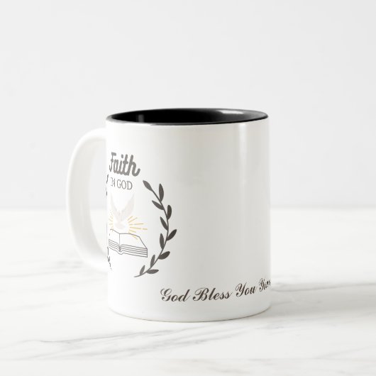 Gepersonaliseerd Geloof in God, God zegene u Mok C (Voorkant links)