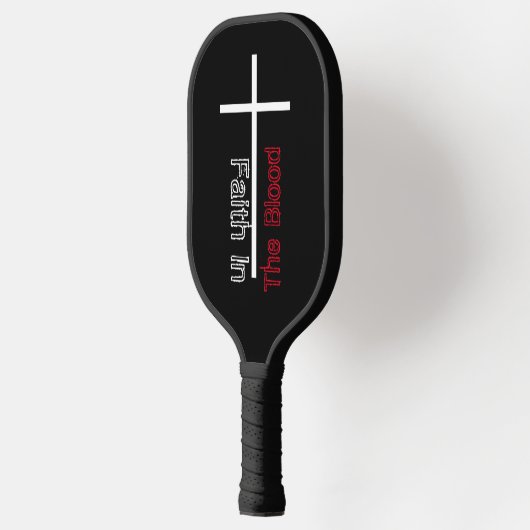 Gepersonaliseerd geloof in het Christelijk Kruis Pickleball Paddle (Links)