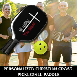 Gepersonaliseerd geloof in het Christelijk Kruis Pickleball Paddle