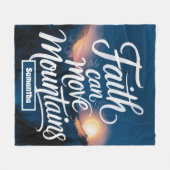 Gepersonaliseerd geloof kan bergen Christelijk bew Fleece Deken (Voorkant (Horizontaal))