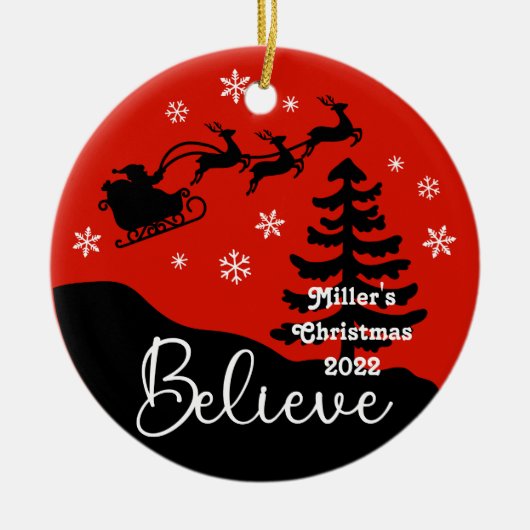 Gepersonaliseerd geloof keramisch ornament (Voorkant)