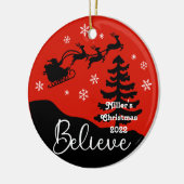 Gepersonaliseerd geloof keramisch ornament (Links)