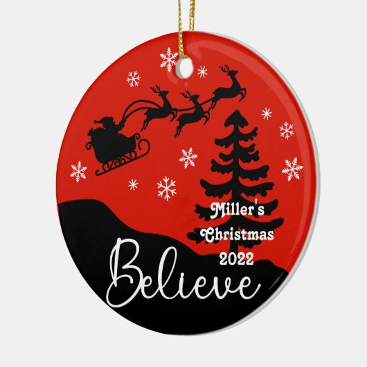 Gepersonaliseerd geloof keramisch ornament (Links)