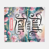 Gepersonaliseerd geloof over angst voor Christelij Fleece Deken (Voorkant (Horizontaal))