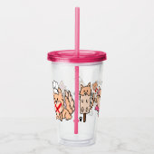 Gepersonaliseerd geluid gesorteerd acryl drinkbeker (Rechts)