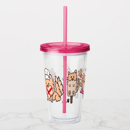 Gepersonaliseerd geluid gesorteerd acryl drinkbeker (Rechts)