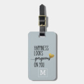 Gepersonaliseerd geluk ziet er prachtig uit bagagelabel (Voorkant verticaal)