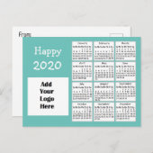 Gepersonaliseerd gelukkig 2020 Nieuw Jaar Aangepas Briefkaart (Voorkant / Achterkant)