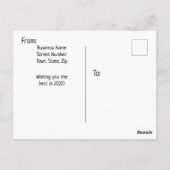 Gepersonaliseerd gelukkig 2020 Nieuw Jaar Aangepas Briefkaart (Achterkant)