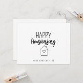 Gepersonaliseerd gelukkig huisjubileum onroerend g kaart (Voorkant / Achterkant in situ)