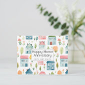 Gepersonaliseerd gelukkig jubileum van het huis Va Briefkaart (Staand voorkant)