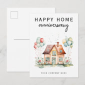 Gepersonaliseerd gelukkig jubileum van het huis va briefkaart (Voorkant / Achterkant)