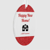 Gepersonaliseerd gelukkig nieuwe huisversiering ornament (voorkant)