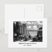 Gepersonaliseerd Gelukkig Nieuwjaar 2025 San Franc Feestdagenkaart (Voorkant / Achterkant)