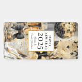 Gepersonaliseerd Gelukkig Nieuwjaar 2025 Spandoek (Horizontaal)