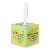 GEPERSONALISEERD GELUKKIG NIEUWJAAR 20XX DECORATIE (Voorkant hoekig)