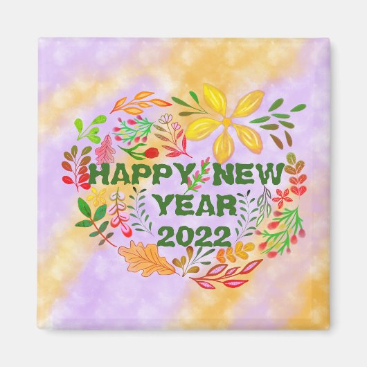 GEPERSONALISEERD GELUKKIG NIEUWJAAR 20XX MAGNEET (Voorkant)