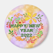 GEPERSONALISEERD GELUKKIG NIEUWJAAR 20XX MAGNEET (Voorkant)