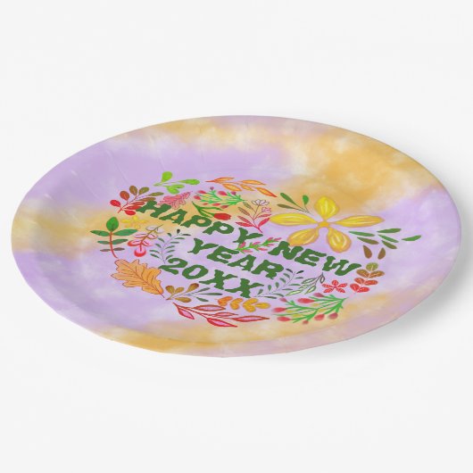 GEPERSONALISEERD GELUKKIG NIEUWJAAR 20XX PAPIEREN BORDJE (Gekanteld)