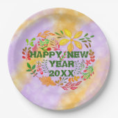 GEPERSONALISEERD GELUKKIG NIEUWJAAR 20XX PAPIEREN BORDJE (Voorkant)