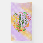 GEPERSONALISEERD GELUKKIG NIEUWJAAR 20XX SPANDOEK (Verticaal)