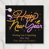 Gepersonaliseerd, gelukkig nieuwjaar cadeau-Label, Bedankjes Labels (Voorkant)