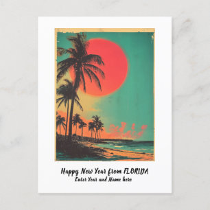 Gepersonaliseerd Gelukkig Nieuwjaar Florida Miami  Feestdagenkaart