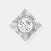 Gepersonaliseerd gelukkig ooit na bruiloft servett servet (Hoek)