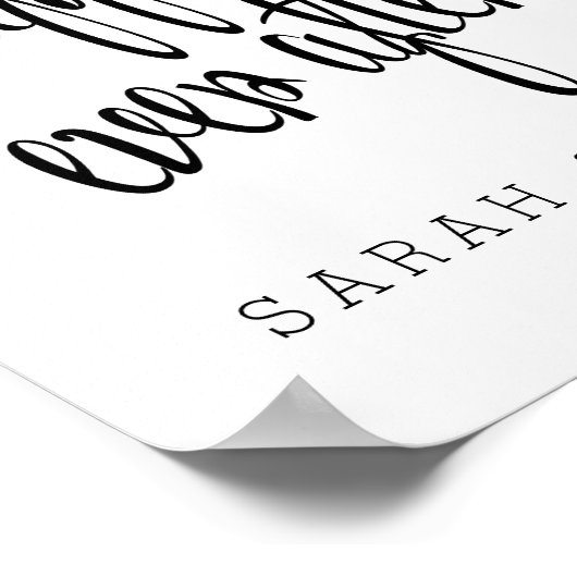 Gepersonaliseerd gelukkig Ooit na het Wedden Keepo Poster (Hoek)