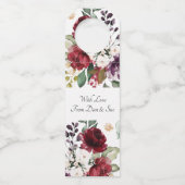 Gepersonaliseerd gelukkig ooit na wijn champagne flessenhanger (Achterkant)